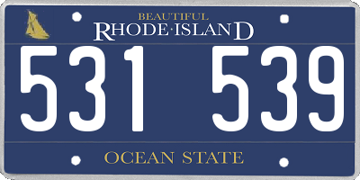 RI license plate 531539