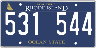 RI license plate 531544