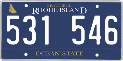 RI license plate 531546
