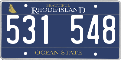 RI license plate 531548