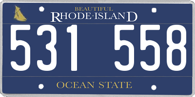 RI license plate 531558