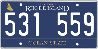 RI license plate 531559