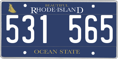 RI license plate 531565
