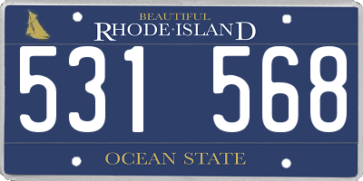 RI license plate 531568