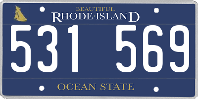 RI license plate 531569