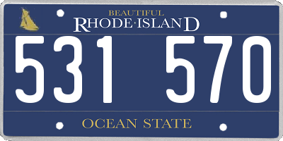RI license plate 531570