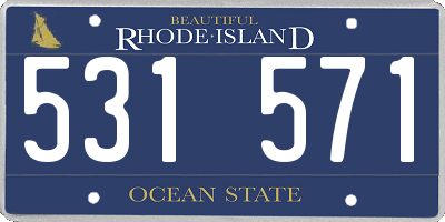 RI license plate 531571