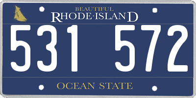 RI license plate 531572
