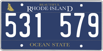 RI license plate 531579