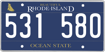 RI license plate 531580