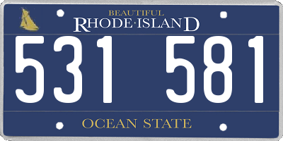 RI license plate 531581
