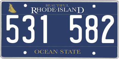 RI license plate 531582