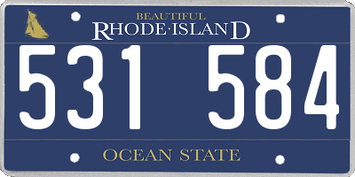 RI license plate 531584