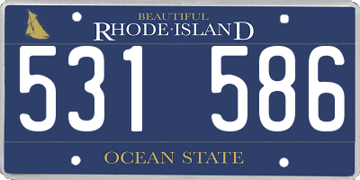 RI license plate 531586