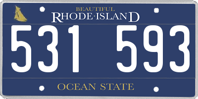 RI license plate 531593