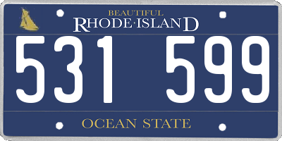 RI license plate 531599