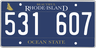 RI license plate 531607