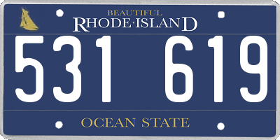 RI license plate 531619