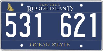 RI license plate 531621