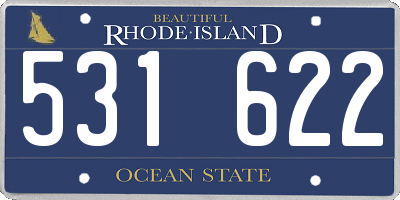 RI license plate 531622