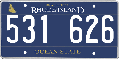 RI license plate 531626
