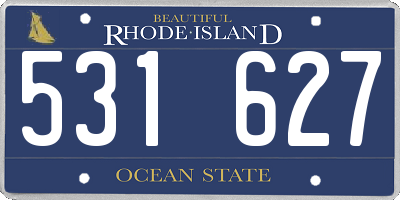 RI license plate 531627