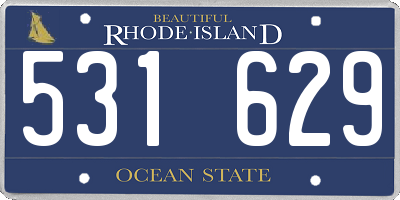 RI license plate 531629