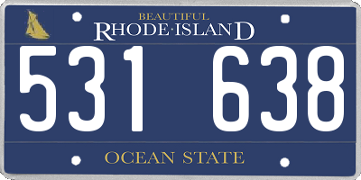 RI license plate 531638