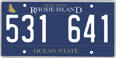 RI license plate 531641