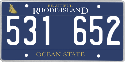 RI license plate 531652