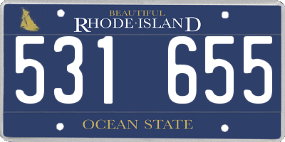 RI license plate 531655