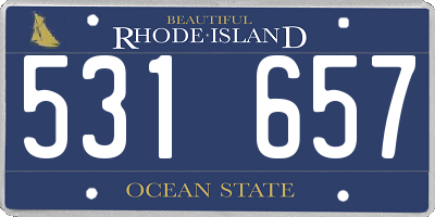 RI license plate 531657