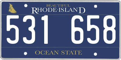 RI license plate 531658