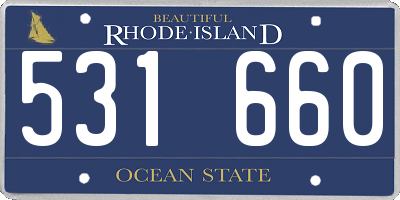 RI license plate 531660