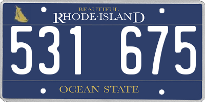 RI license plate 531675