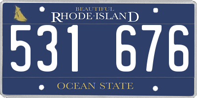 RI license plate 531676