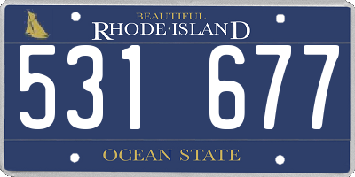 RI license plate 531677