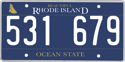 RI license plate 531679