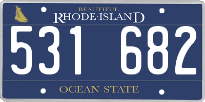 RI license plate 531682