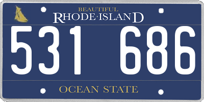 RI license plate 531686