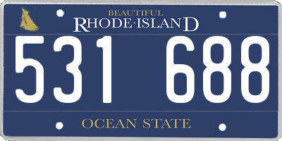 RI license plate 531688