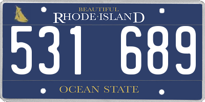 RI license plate 531689