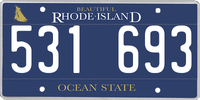 RI license plate 531693