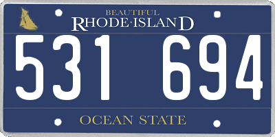 RI license plate 531694