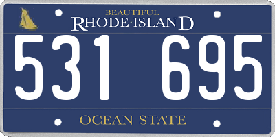 RI license plate 531695