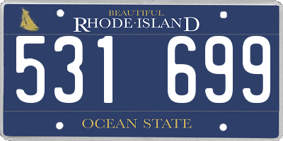 RI license plate 531699