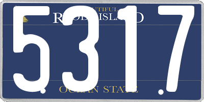 RI license plate 5317