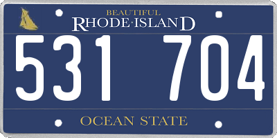 RI license plate 531704