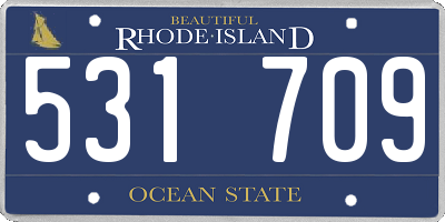 RI license plate 531709