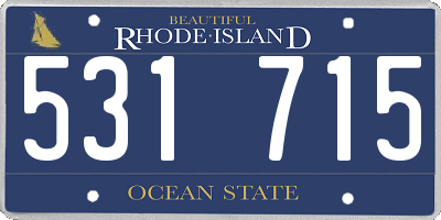 RI license plate 531715